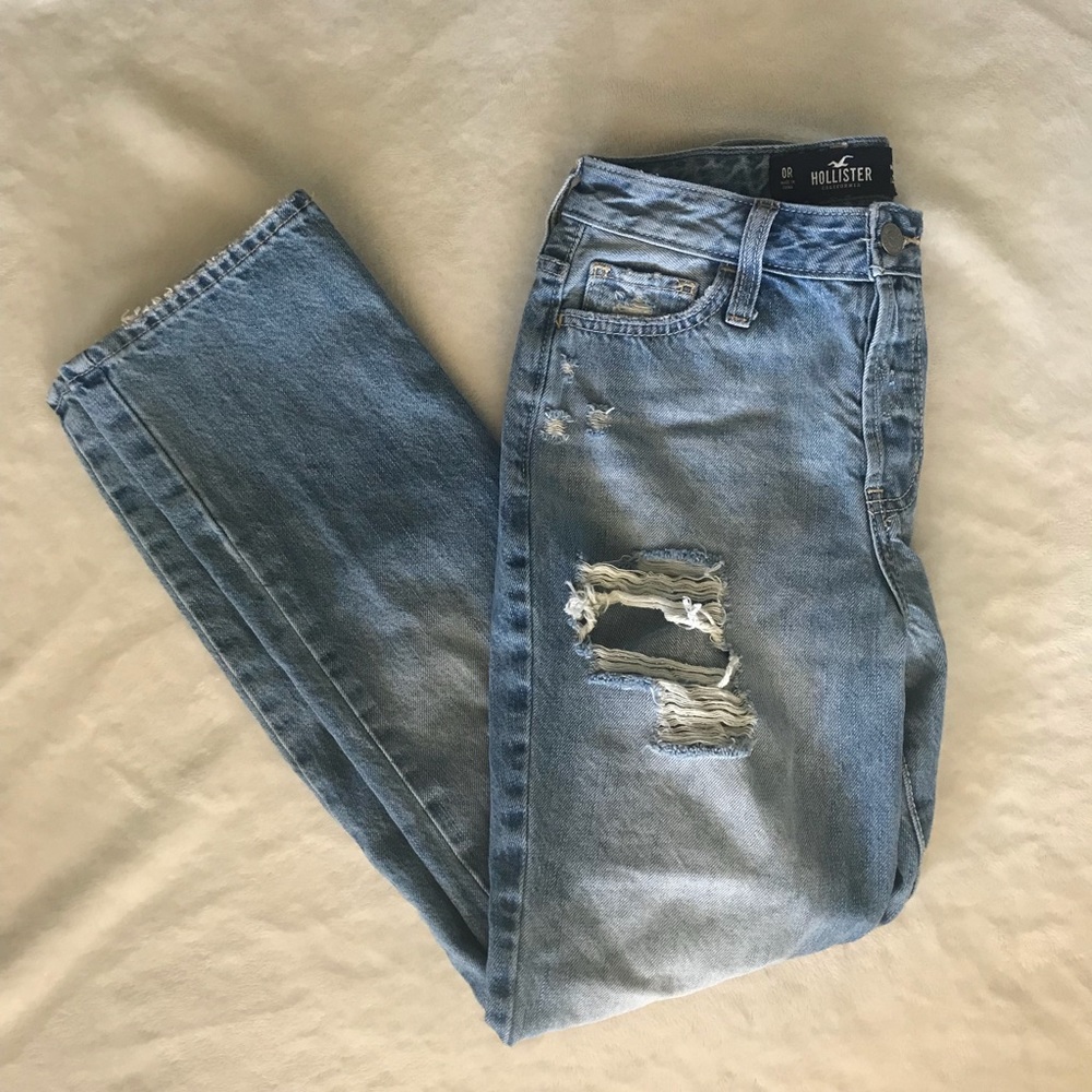 High rise vintage straight Hollister jeans
